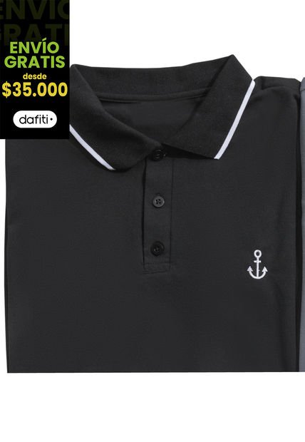Polo Hombre Negro Mp 102477