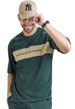 Camiseta Hombre Verde Botella Mp 4387