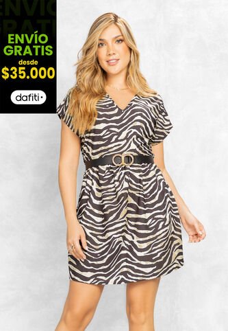 Vestido Corto Mujer Estampado Mp 107317 MP