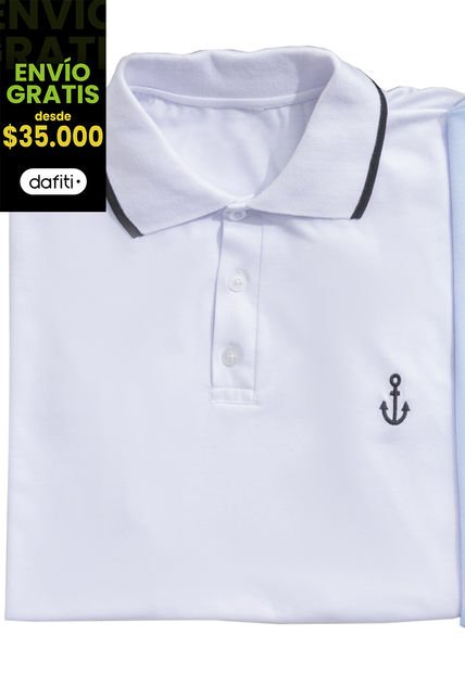 Polo Hombre Blanco Mp 102477