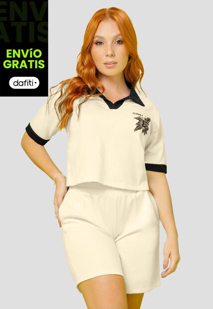 Conjunto Mujer Crema Mp 108151