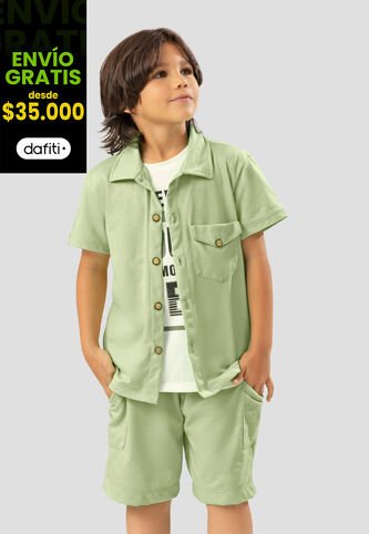 Conjunto Infantil Femenino Verde Matcha Mp 108188 MP