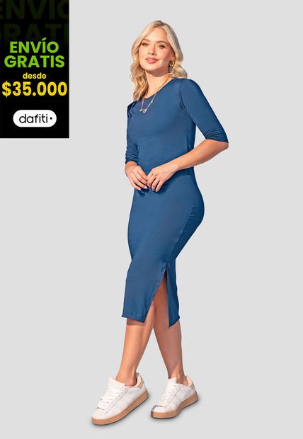 Vestido Mujer Azul Profundo Mp 107551