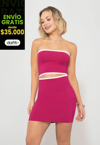 Vestido Corto Mujer Fucsia Mp 101421 MP