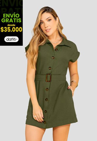 Vestido Mujer Verde Militar Mp 110131 MP