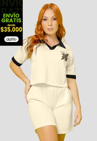 Conjunto Mujer Crema Mp 108151 MP