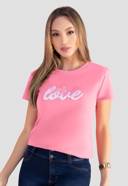 Camiseta Mujer Rosa Mp 103981
