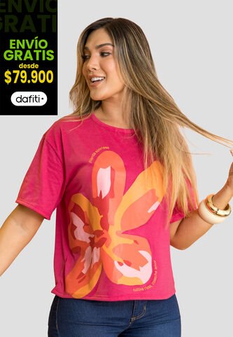 Camiseta Mujer Magenta Vivo Mp 114026 MP