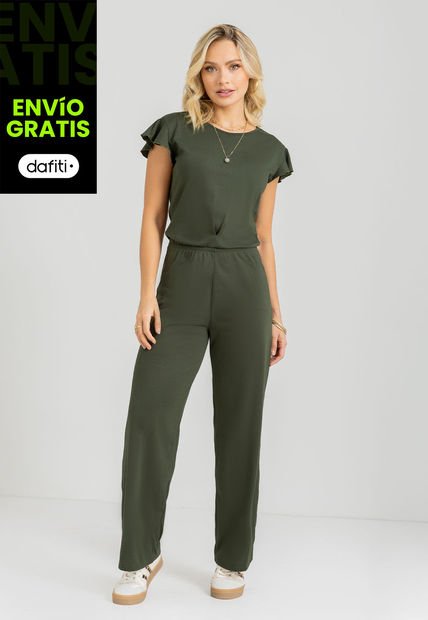 Enterizo Largo Mujer Verde Militar Mp 5812