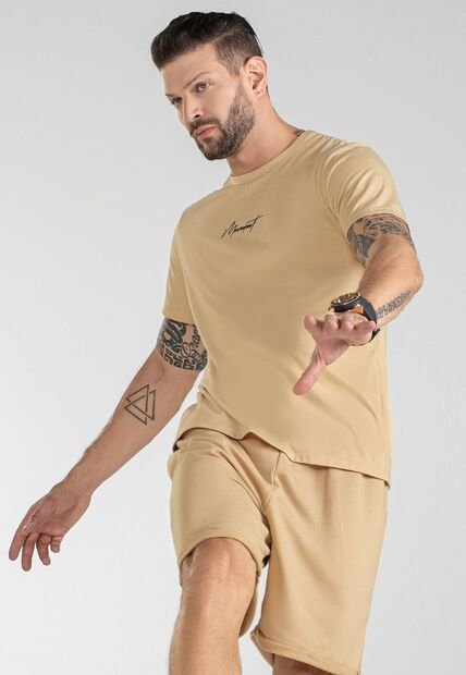 Camiseta Hombre Beige Mp 100495