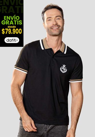 Polo Hombre Negro Mp 114118 MP