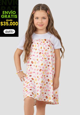 Vestido Paq X2 Infantil Femenino Multicolor Mp 103960 MP