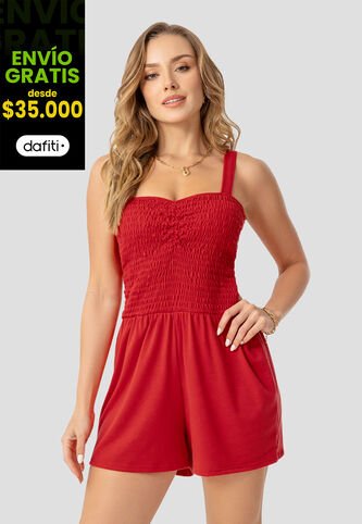 Enterizo Corto Mujer Rojo Mp 107539 MP