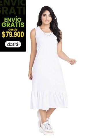 Vestido Largo Mujer Blanco Mp 3766 MP