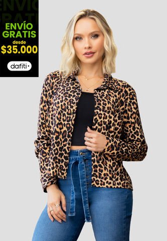 Camisa Mujer Animal-Print Mp 104369 MP
