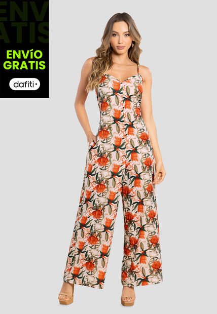 Enterizo Largo Mujer Estampado Mp 105624