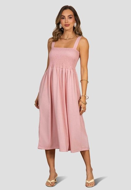 Vestido Corto Mujer Rosa Polvo Mp 114423