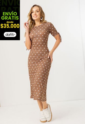 Vestido Largo Mujer Estampado Mp 107534 MP