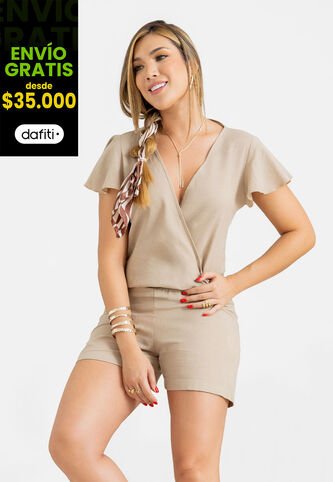 Enterizo Corto Mujer Caramelo Mp 107323 MP