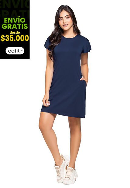 Vestido Corto Para Mujer Azul MP