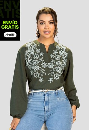 Blusa Mujer Verde Militar Mp 112266