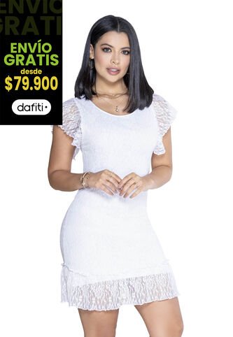 Vestido Corto Mujer Blanco Mp 3475 MP