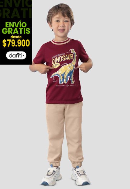 Conjunto Infantil Masculino Merlot-Latte Mp 113079