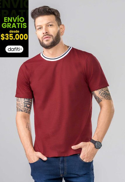 Camiseta Hombre Rojo Mp 351