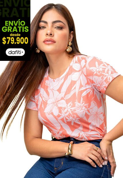 Camiseta Mujer Estampado Mp 113835