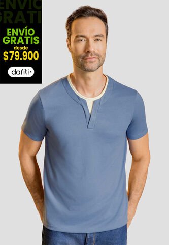 Camiseta Hombre Azul Indigo Mp 113965 MP