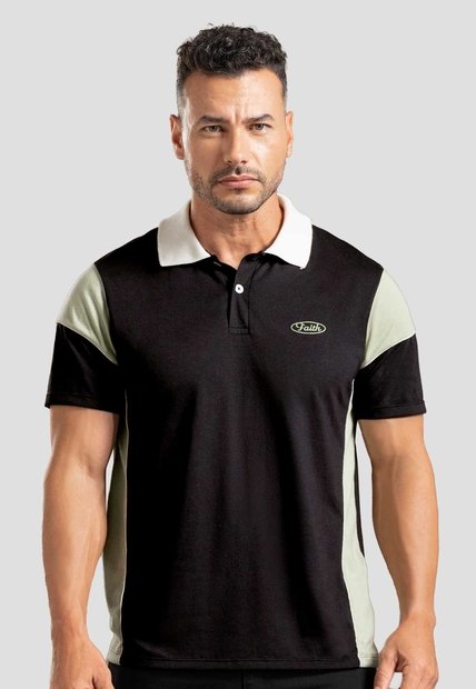 Polo Hombre Negro Mp 115493