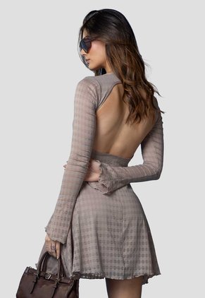 Vestido Corto Mujer Café Pardo Mp 115533
