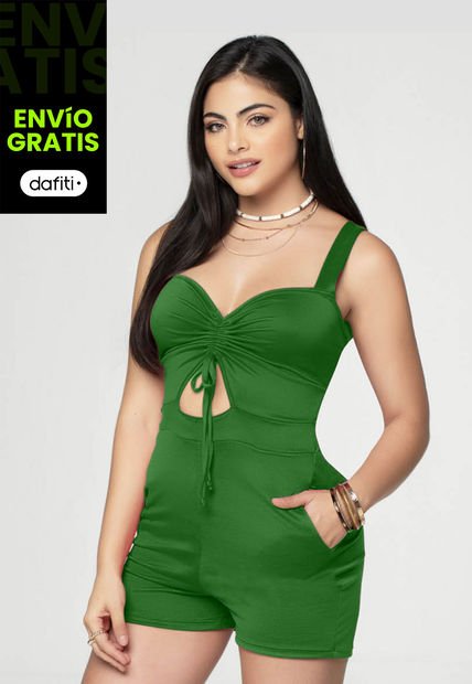 Enterizo Corto Mujer Verde Botella Mp 91733