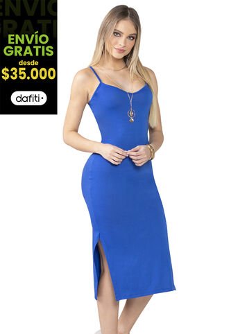 Vestido Largo Mujer Azul Mp 5164 MP