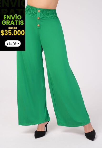 Pantalón Mujer Verde Mp 3407