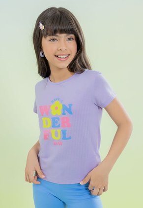 Camiseta Infantil Femenino Lila Mp 104910