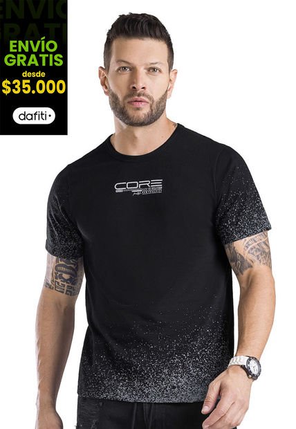 Camiseta Hombre Negro Mp 5121