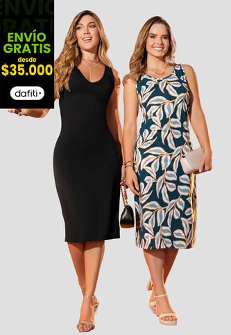 Vestido Paq X2 Mujer Bicolor Mp 105811 MP