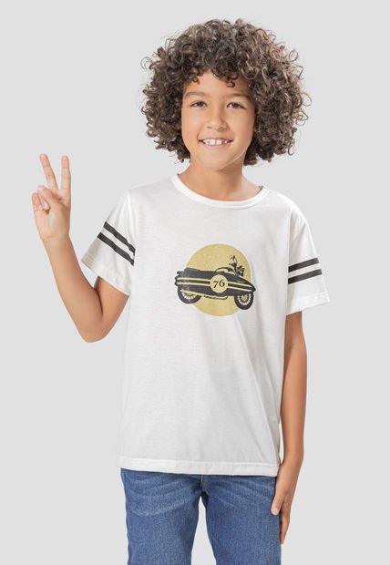 Camiseta Infantil Femenino Blanco Mp 105114