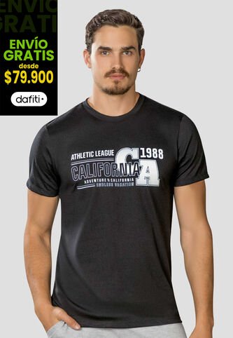 Camiseta Hombre Negro Mp 113612 MP