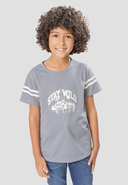 Camiseta Infantil Femenino Gris Mp 105113