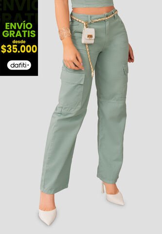Pantalón Mujer Verde Mp 104893 MP