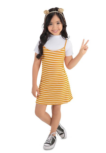 Conjunto Infantil Femenino Mostaza Mp 78889