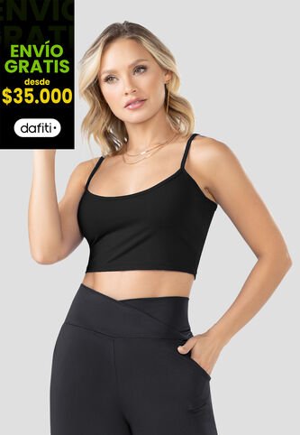 Crop Top Mujer Negro Mp 100229 MP