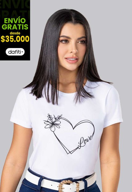 Camiseta Mujer Blanco Mp 102322