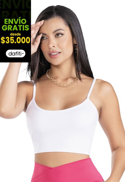 Crop Top Mujer Blanco Mp 100229