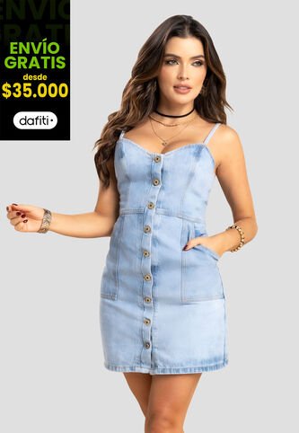 Vestido Corto Mujer Azul Mp 104345 MP