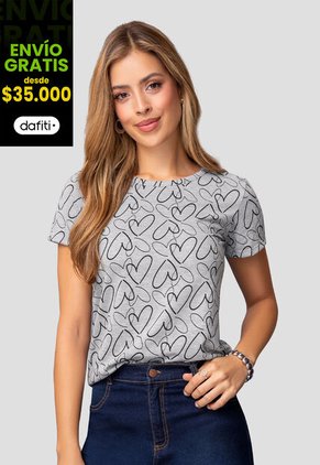 Camiseta Mujer Estampado Mp 112021