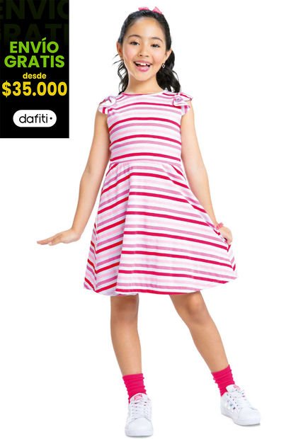 Vestido Infantil Femenino Blanco Mp 88868