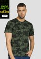 Camiseta Hombre Verde Militar Estampado Mp 112120 de MP